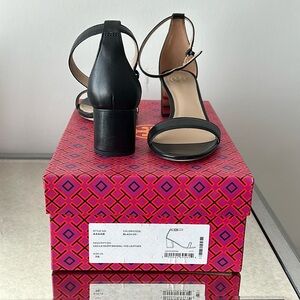 Tory Burch - Black/Gold - Block Heel Sandal